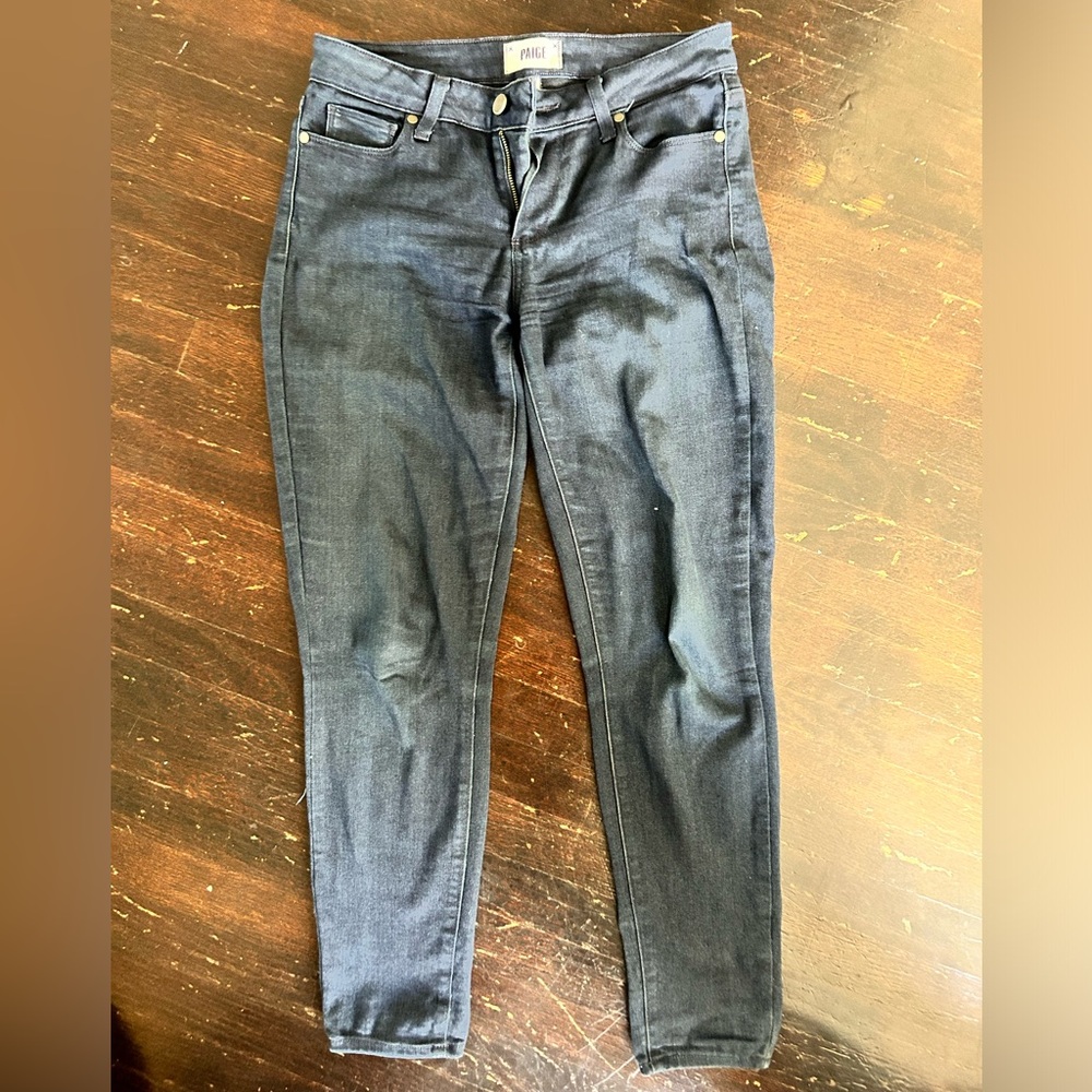 Paige stretch dark denim wash